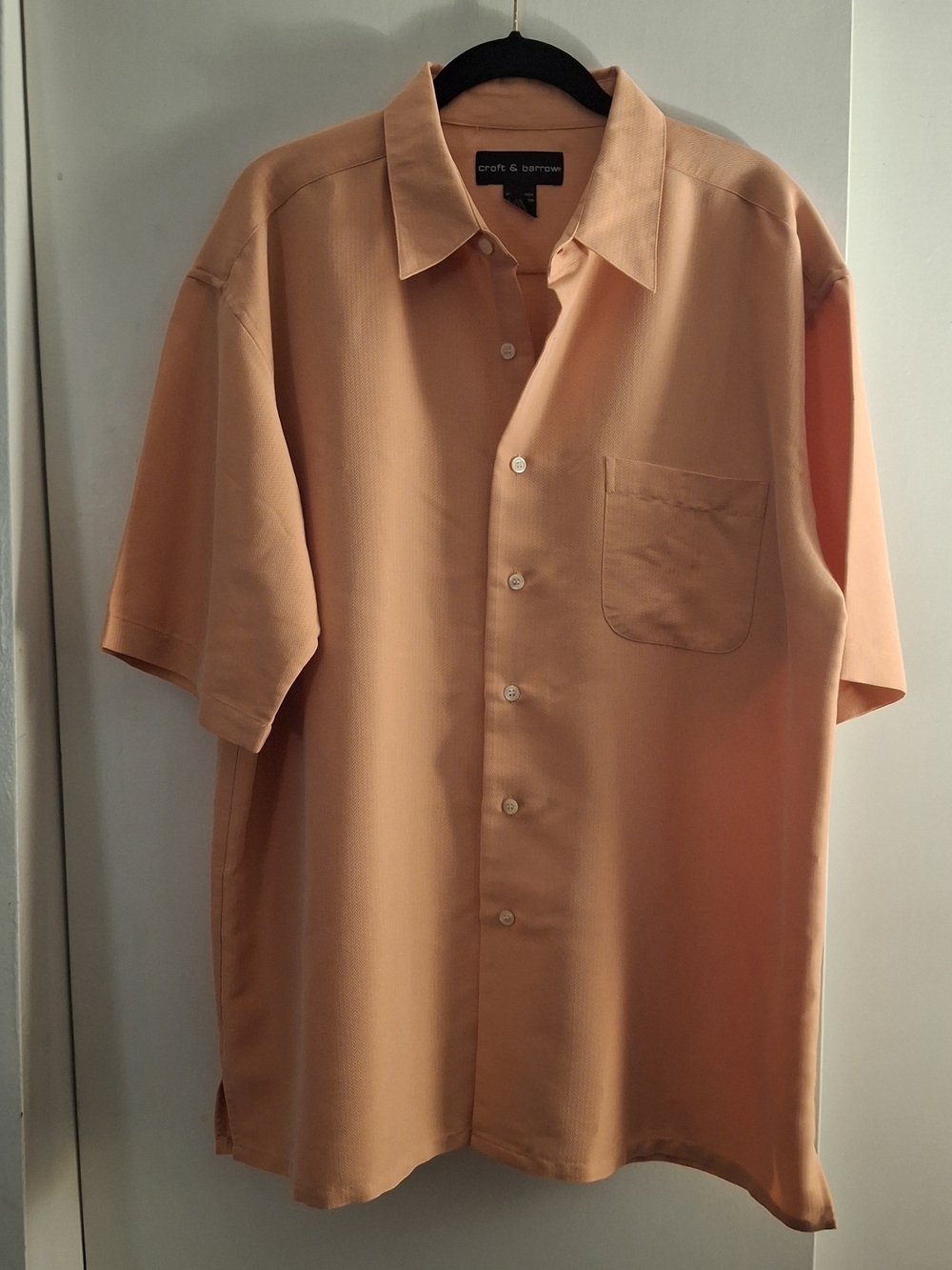 croft & barrow Men's Short-Sleeve Button-Up Shirt - Peach